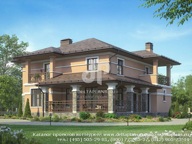 Проект кирпичного дома из теплой керамики № U-197-1K Проект кирпичного дома из теплой керамики № U-197-1K