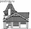 Проект дома 10 на 16 № V-187-1D - вид справа