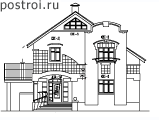 Дом 10,6 на 11 № V-196-1P - вид спереди