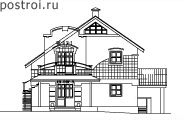 Дом 10,6 на 11 № V-196-1P - вид сзади
