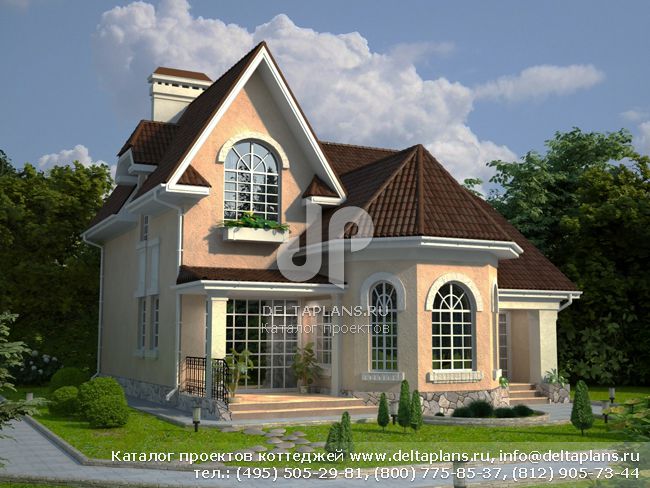 Кирпичный двухэтажный дом № W-179-1K Кирпичный двухэтажный дом № W-179-1K