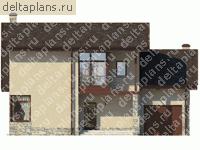 Проект дома из блоков porotherm № W-194-3P - вид спереди