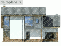 Коттедж для семьи из 5 человек № W-194-4P - вид спереди
