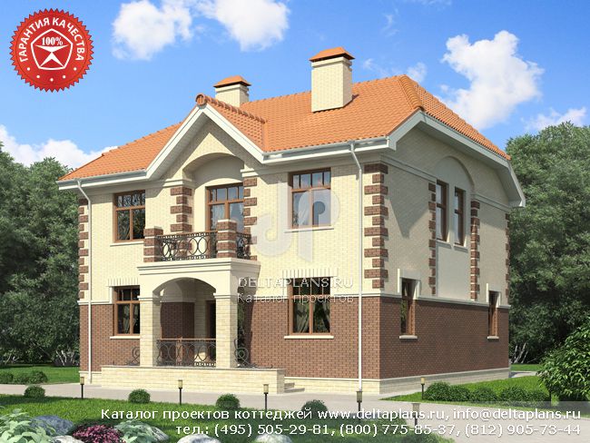 Большой дом с балконом № W-210-1P Большой дом с балконом № W-210-1P