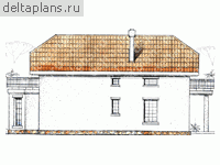 Кирпичный коттедж 2 этажа № W-212-1K - вид сзади