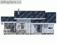 Деревянный дом с мастерской и галереей № Y-142-1D - вид спереди
